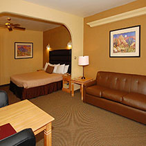photo of king sized bed in a suite